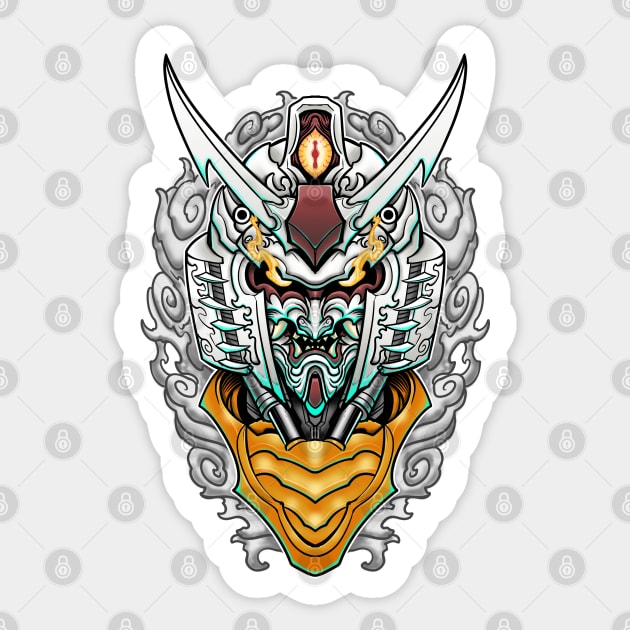 Shiro Oni Sticker by WahyudiArtwork